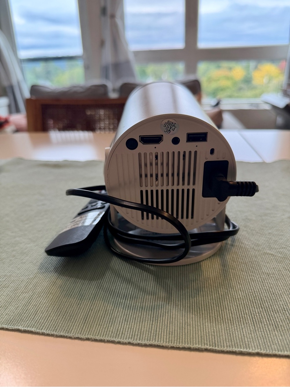 Portable White Android Projector with Remote - Picture 5 of 5